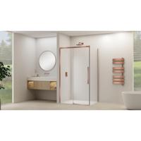 Van Rijn Products ST09 Schuifdeur tbv hoekcabine - 180x200cm - helder glas - soft-close - Koper Geborsteld ST09350180HESC Van Rijn Products ST09 Schuifdeur tbv hoekcabine - 180x200cm - helder glas - soft-close - Koper Geborsteld ST09350180HESC