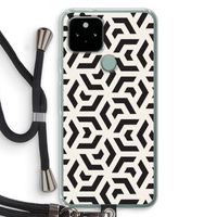 Crazy pattern: Pixel 5 Transparant Hoesje met koord