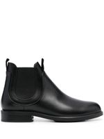 Emporio Armani bottines en cuir - Noir