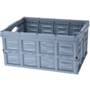 Vouwkrat - blauw - 53 x 40 x 26 cm - 45 liter - inklapbaar - boodschappenkrat -kratje