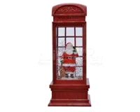 Kersttafereel in Telefooncel met LED en Muziek
