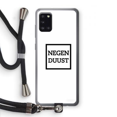 Negenduust vierkant: Samsung Galaxy A31 Transparant Hoesje met koord