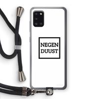 Negenduust vierkant: Samsung Galaxy A31 Transparant Hoesje met koord