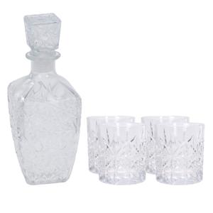 Atmos Fera whisky/water karaf 900 ml met 4x stuks whiskyglazen 230 ml