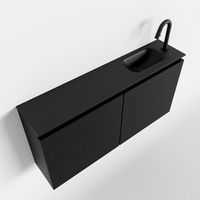 Toiletmeubel Mondiaz Ture | 100 cm | Meubelkleur Urban | Eden wastafel Urban Rechts | 1 kraangat