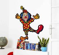 Vrolijke Muursticker Clown - thumbnail