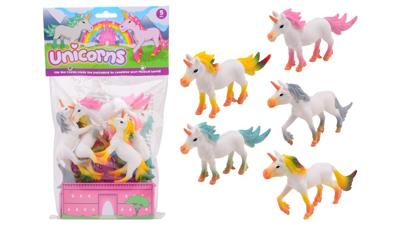 John Toy Unicorns 5 stuks in zak 12x8cm