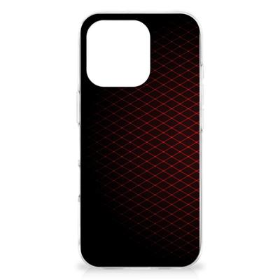 iPhone 16 Pro Max | TPU bumper | Geruit Rood