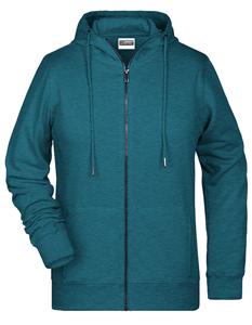 James & Nicholson JN8025 Ladies´ Zip-Hoody - /Petrol-Melange - XXL