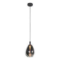 Steinhauer Hanglamp Glimsy 1 lichts Ø 22 cm zwart