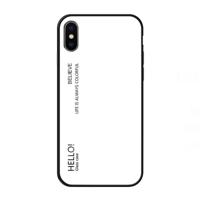 Gradiënt kleur glas Case voor iPhone XS Max (wit)