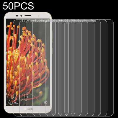 50 stuks 0.26 mm 9H 2.5 D gehard glas film voor Huawei Y6 2018 geen retail pakket