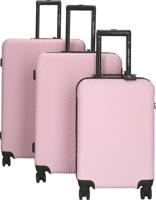 Enrico Benetti Louisville kofferset driedelig-Pink Enrico Benetti Louisville kofferset driedelig-Pink