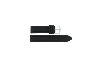 Horlogeband Universeel JD013 Silicoon Zwart 22mm