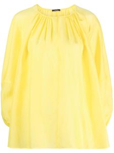 JOSEPH blouse en soie à design froncé - Jaune