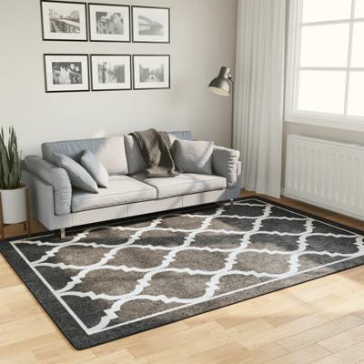 VidaXL Vloerkleed wasbaar anti-slip 160x230 cm zwart en wit