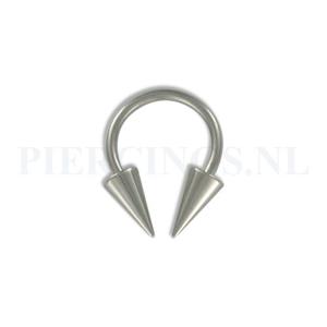 Circulair barbell 1.2 mm spitse cones 8 mm