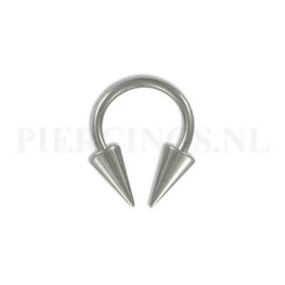 Circulair barbell 1.2 mm spitse cones 8 mm