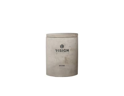 Visign Nature Geurkaars beton - "het is vijf voor twaalf"