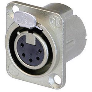 Neutrik NC5FD-LX XLR-connector Flensbus, contacten recht Aantal polen: 5 Zilver 1 stuk(s)