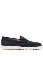 Tod's mocassins en daim à entaille penny - Bleu
