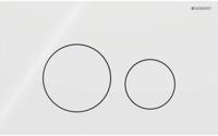 Geberit Sigma 40 bedieningspaneel round glans wit glas voor Sigma reservoirs 8cm (UP720) en 12cm (UP320) - thumbnail