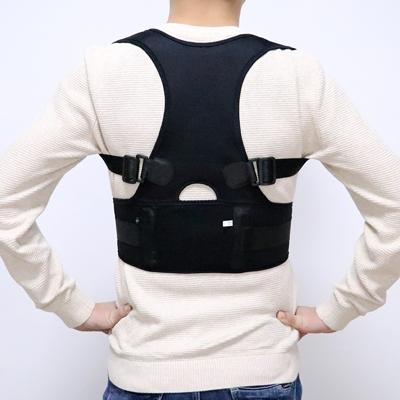 Mannelijke vrouwelijke verstelbare magnetische houding corrector korset terug mannen brace terug schouderriem lumbale ondersteuning rechte XXXL (zwart