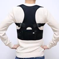 Mannelijke vrouwelijke verstelbare magnetische houding corrector korset terug mannen brace terug schouderriem lumbale ondersteuning rechte XXXL (zwart