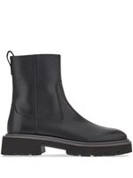 Ferragamo bottines en cuir - Noir