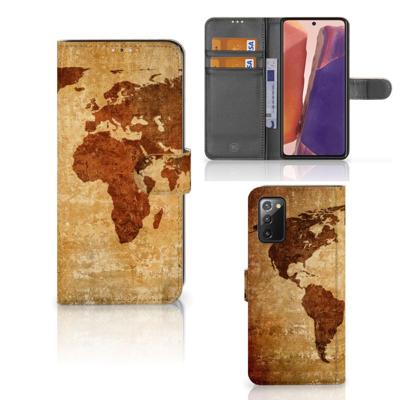 Samsung Galaxy Note 20 | Flip Cover | Wereldkaart