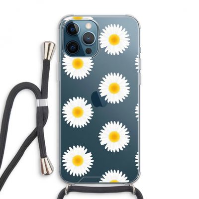 Margrietjes: iPhone 12 Pro Max Transparant Hoesje met koord