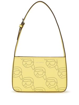 Karl Lagerfeld sac à bandoulière Ikon en cuir perforé - Jaune