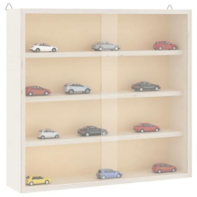 Houten verzamelvitrine met deuren 40x8,5x37 cm