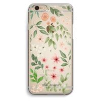 Botanical sweet flower heaven: iPhone 6 / 6S Transparant Hoesje
