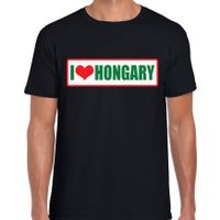 I love Hongary / Hongarije landen t-shirt zwart heren