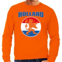 Grote maten oranje sweater / trui Holland/Nederland supporter Holland met oranje leeuw EK/WK heren - thumbnail