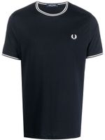 Fred Perry t-shirt à logo brodé - Bleu