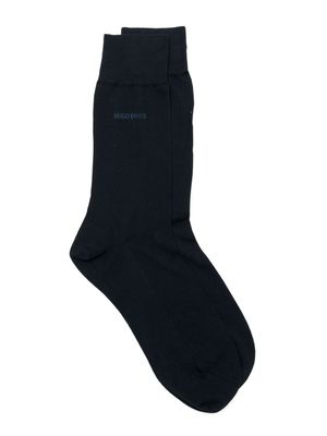 BOSS chaussettes à logo imprimé - Noir