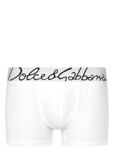 Dolce & Gabbana boxer en jersey à bande logo - Blanc