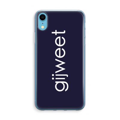 Gijweet: iPhone XR Transparant Hoesje