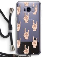 Rock: Samsung Galaxy S8 Plus Transparant Hoesje met koord