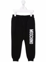 Moschino Kids pantalon de jogging à logo imprimé - Noir - thumbnail