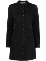 Calvin Klein Jeans robe courte évasée à boutons pression - Noir