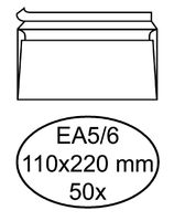 Envelop Hermes bank EA5/6 110x220mm zelfklevend wit 50 stuks - thumbnail