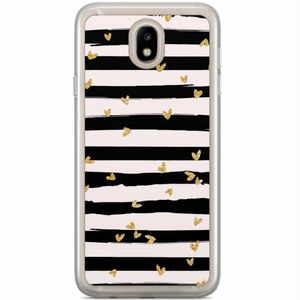 Samsung Galaxy J7 2017 siliconen hoesje - Hart streepjes