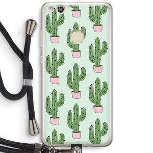 Cactus Lover: Huawei Ascend P10 Lite Transparant Hoesje met koord
