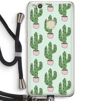 Cactus Lover: Huawei Ascend P10 Lite Transparant Hoesje met koord