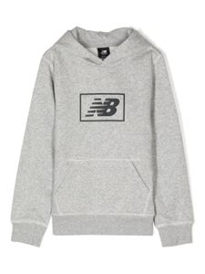 New Balance Kids hoodie à logo imprimé - Gris