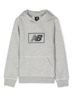 New Balance Kids hoodie à logo imprimé - Gris - thumbnail