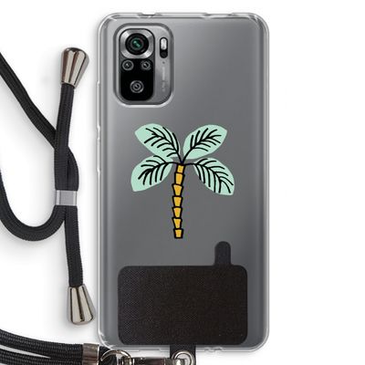 Palmboom: Xiaomi Redmi Note 10S Transparant Hoesje met koord